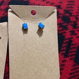 Elegant Blue Stud Earrings